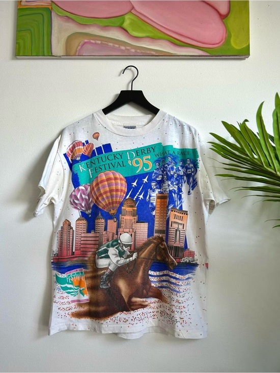Tultex Other - Vintage 1995 Kentucky Derby AOP Tee